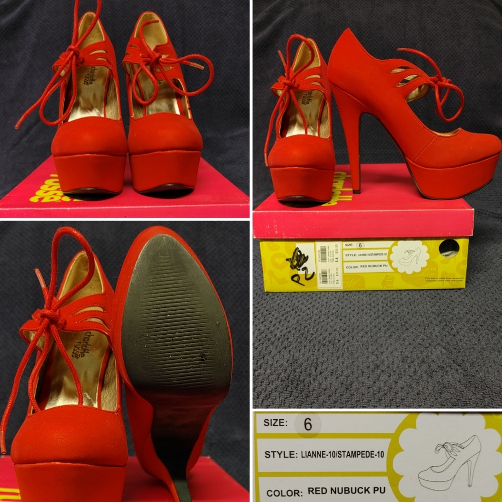 Red Nubuck Pumps